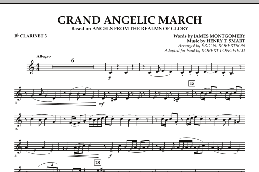 Robert Longfield Grand Angelic March - Bb Clarinet 3 sheet music notes and chords arranged for Concert Band