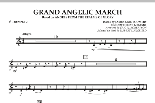 Robert Longfield Grand Angelic March - Bb Trumpet 3 sheet music notes and chords arranged for Concert Band
