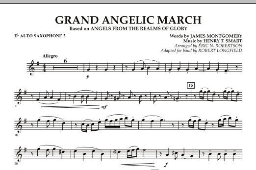 Robert Longfield Grand Angelic March - Eb Alto Saxophone 2 sheet music notes and chords arranged for Concert Band