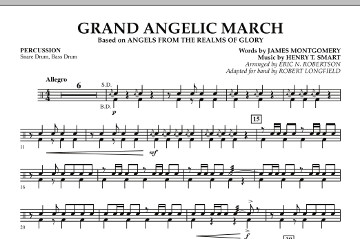 Robert Longfield Grand Angelic March - Percussion sheet music notes and chords arranged for Concert Band