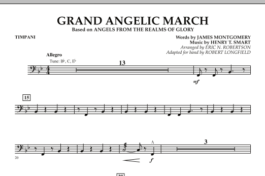Robert Longfield Grand Angelic March - Timpani sheet music notes and chords arranged for Concert Band
