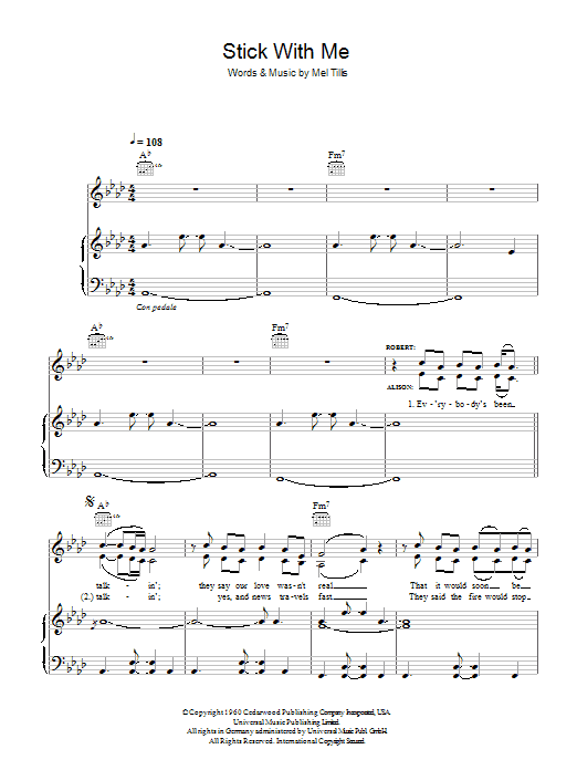 Robert Plant & Alison Krauss Stick With Me Baby sheet music notes and chords arranged for Piano, Vocal & Guitar Chords