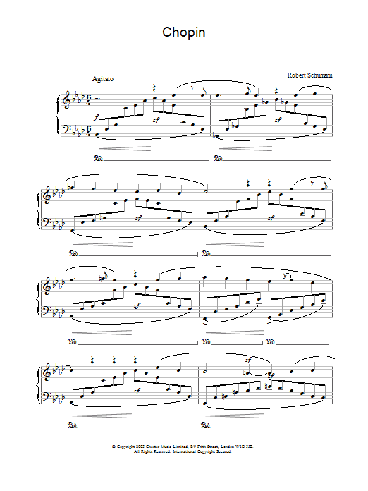 Robert Schumann Chopin sheet music notes and chords arranged for Piano Solo