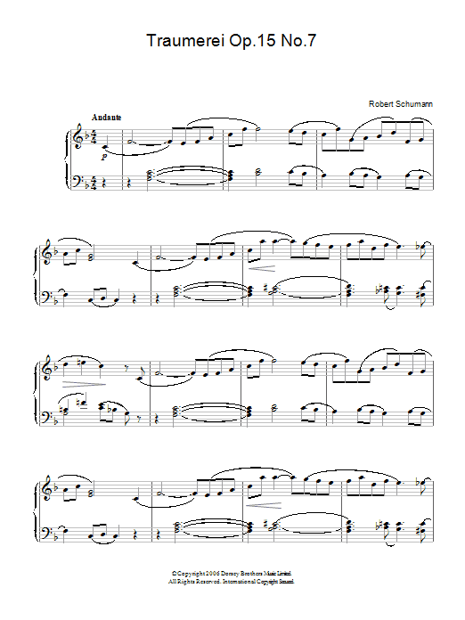 Robert Schumann Traumerei Op.15 No.7 sheet music notes and chords arranged for Flute Solo