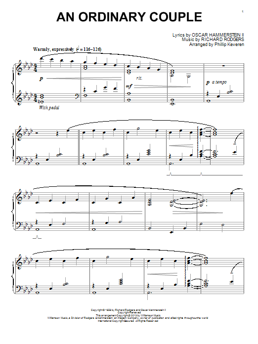 Rodgers & Hammerstein An Ordinary Couple (from The Sound Of Music) (arr. Phillip Keveren) sheet music notes and chords arranged for Piano Solo