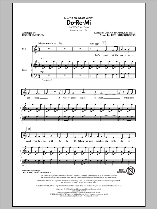 Roger Emerson Do-Re-Mi sheet music notes and chords arranged for SATB Choir