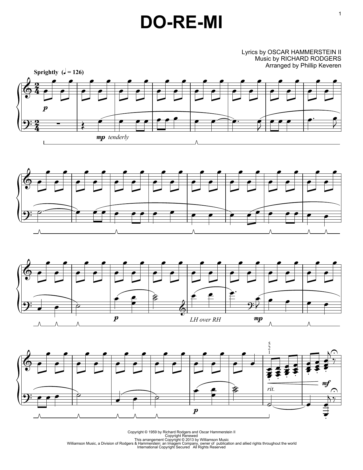 Rodgers & Hammerstein Do-Re-Mi (from The Sound of Music) (arr. Phillip Keveren) sheet music notes and chords arranged for Piano Solo