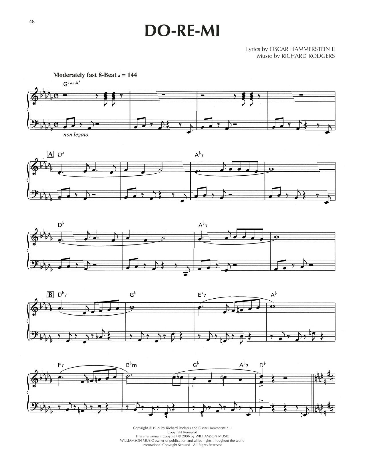 Rodgers & Hammerstein Do-Re-Mi [Jazz version] (from The Sound Of Music) sheet music notes and chords arranged for Piano Solo