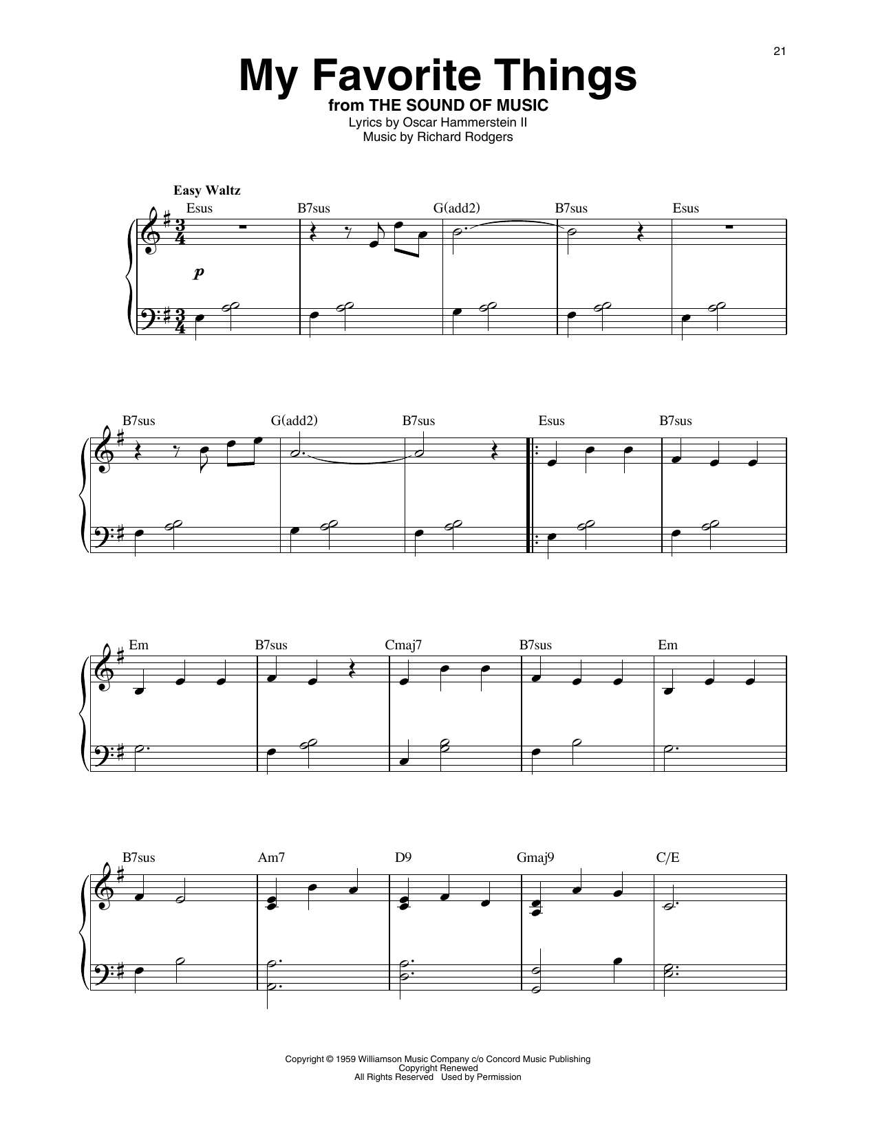 Rodgers & Hammerstein My Favorite Things (arr. Maeve Gilchrist) sheet music notes and chords arranged for Harp