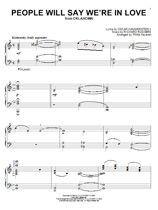 Rodgers & Hammerstein People Will Say We're In Love (from Oklahoma!) (arr. Phillip Keveren) sheet music notes and chords arranged for Piano Solo