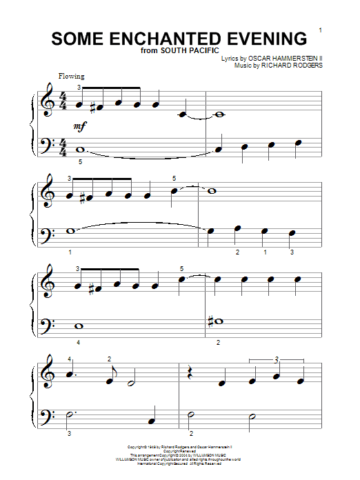 Rodgers & Hammerstein Some Enchanted Evening sheet music notes and chords arranged for Clarinet Solo