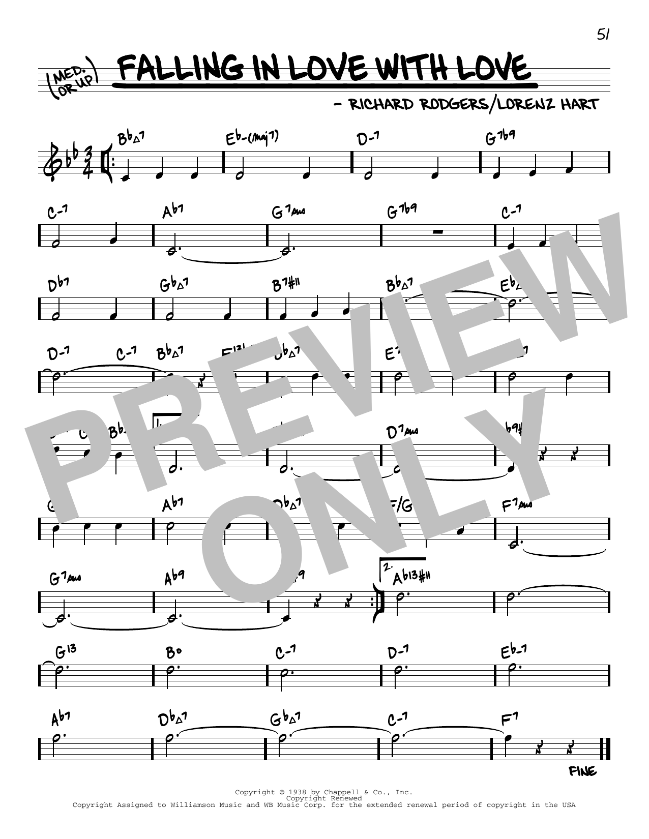 Rodgers & Hart Falling In Love With Love (arr. David Hazeltine) sheet music notes and chords arranged for Real Book – Enhanced Chords