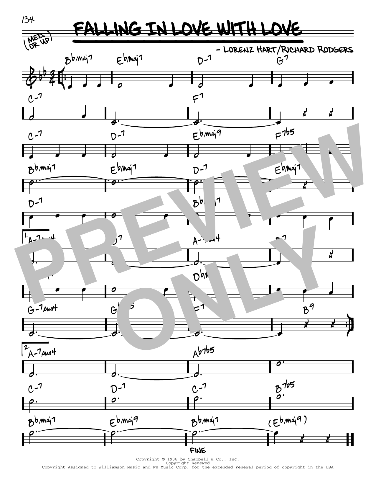 Rodgers & Hart Falling In Love With Love [Reharmonized version] (arr. Jack Grassel) sheet music notes and chords arranged for Real Book – Melody & Chords