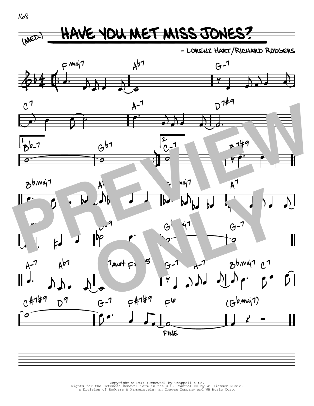 Rodgers & Hart Have You Met Miss Jones? [Reharmonized version] (arr. Jack Grassel) sheet music notes and chords arranged for Real Book – Melody & Chords