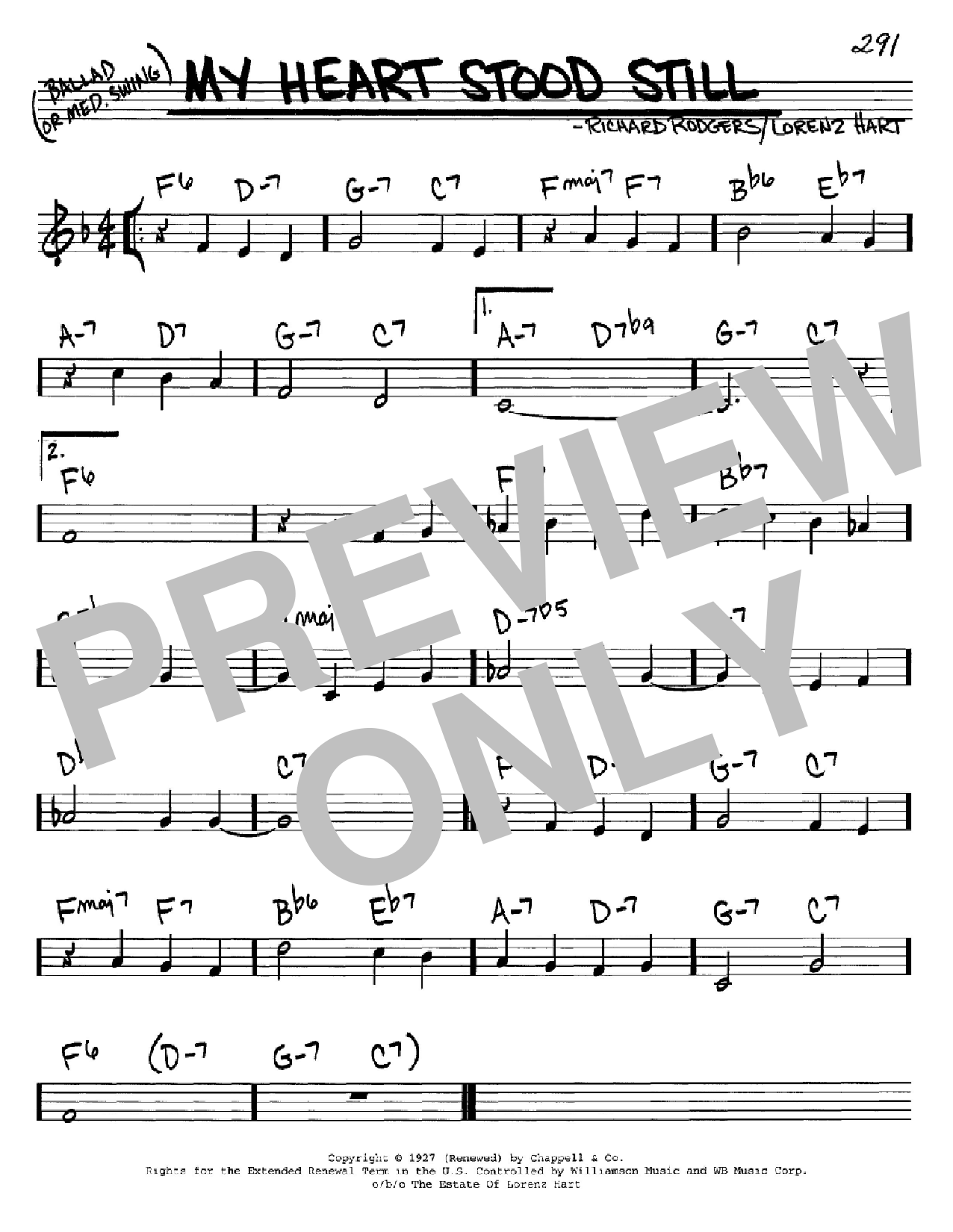 Rodgers & Hart My Heart Stood Still sheet music notes and chords arranged for Violin Solo