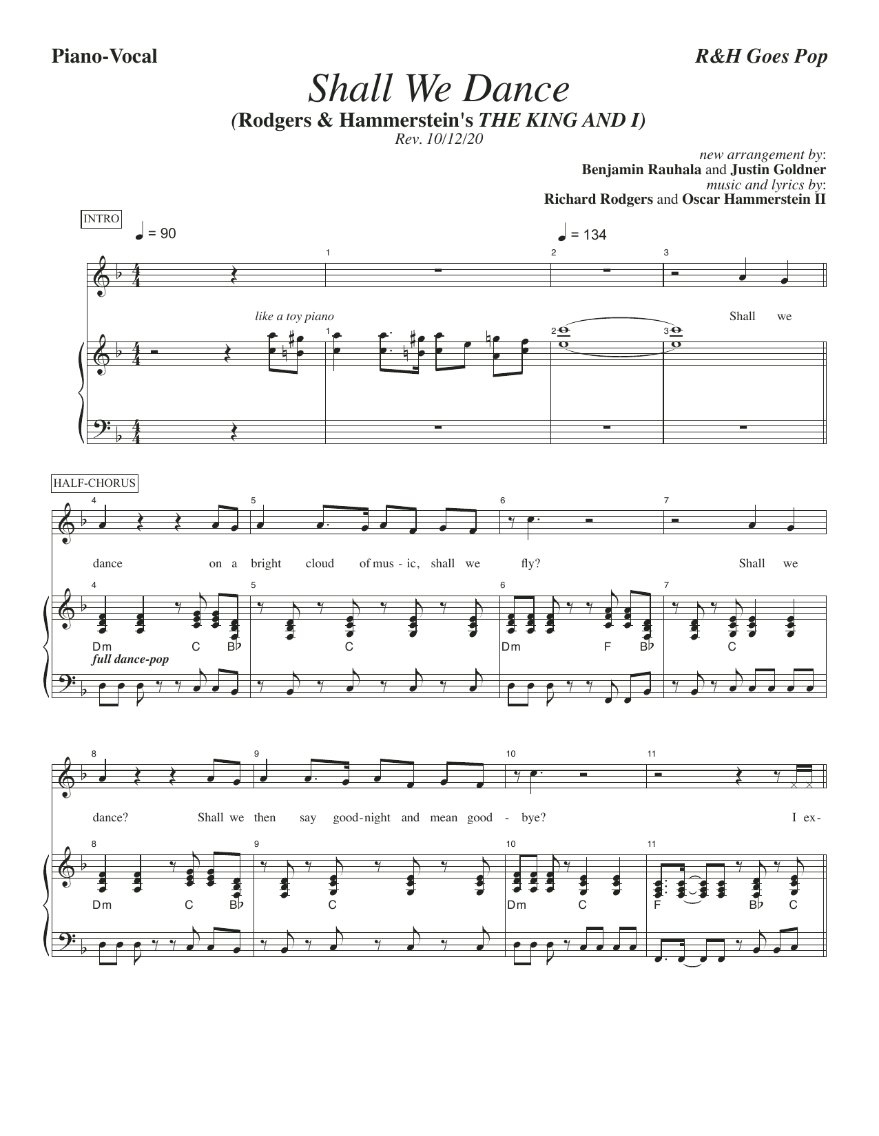 Rodgers & Hammerstein Shall We Dance? [R&H Goes Pop! version] (from The King And I) sheet music notes and chords arranged for Piano & Vocal
