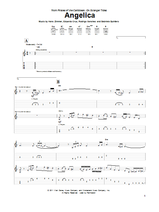 Rodrigo y Gabriela Angelica sheet music notes and chords arranged for Guitar Tab