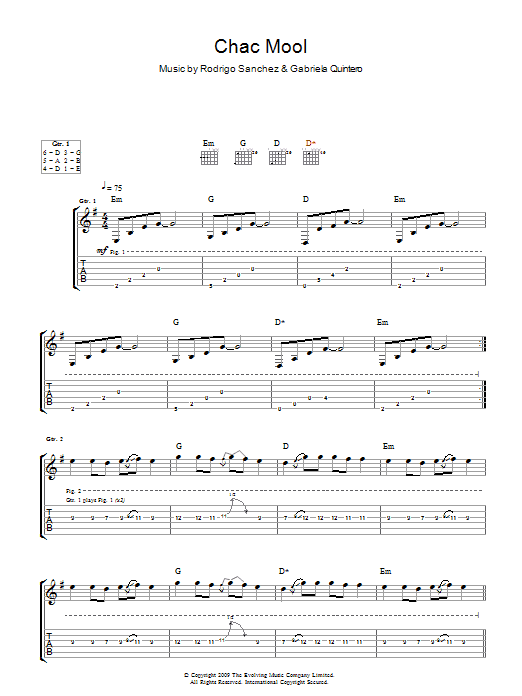 Rodrigo y Gabriela Chac Mool sheet music notes and chords arranged for Guitar Tab