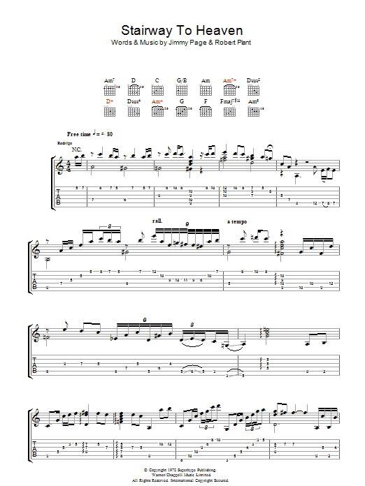 Rodrigo y Gabriela Stairway To Heaven sheet music notes and chords arranged for Guitar Tab