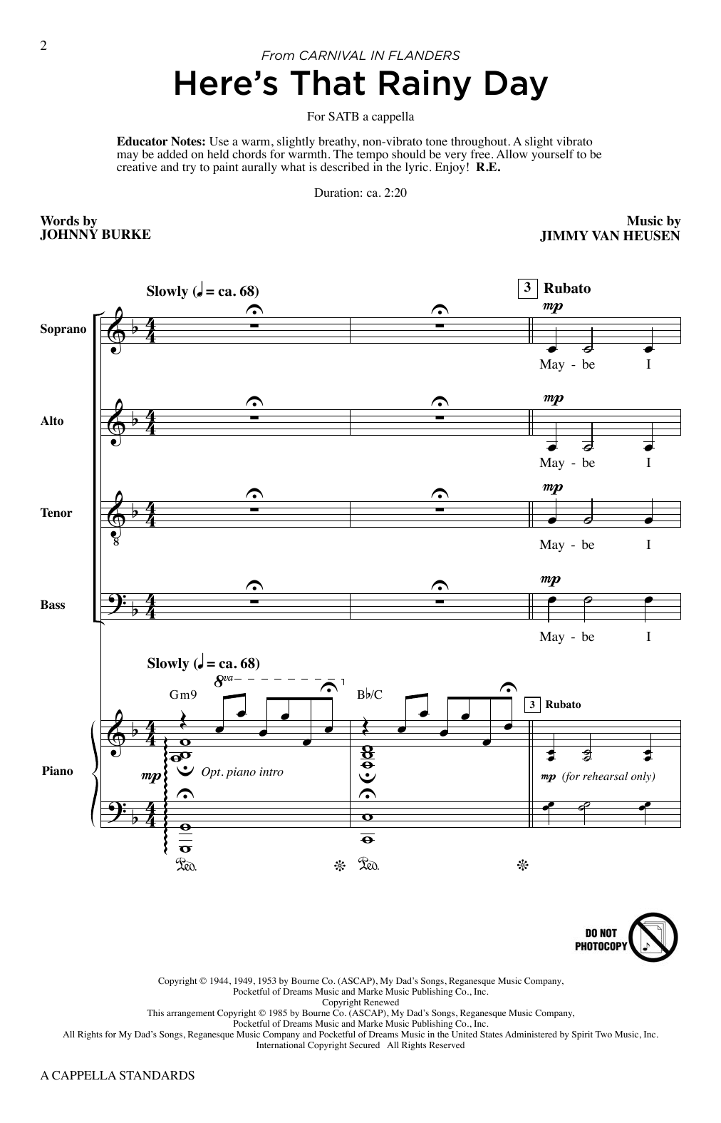 Roger Emerson A Cappella Standards sheet music notes and chords arranged for SATB Choir