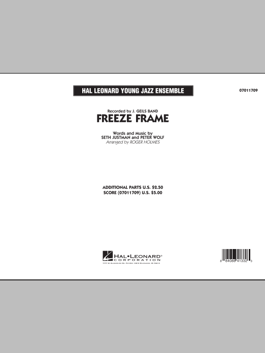 Roger Holmes Freeze Frame - Conductor Score (Full Score) sheet music notes and chords arranged for Jazz Ensemble