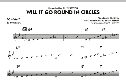 Roger Holmes Will It Go Round in Circles? - Bb Solo Sheet sheet music notes and chords arranged for Jazz Ensemble