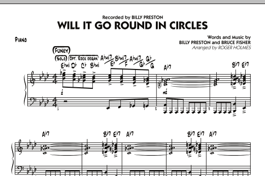Roger Holmes Will It Go Round in Circles? - Piano sheet music notes and chords arranged for Jazz Ensemble