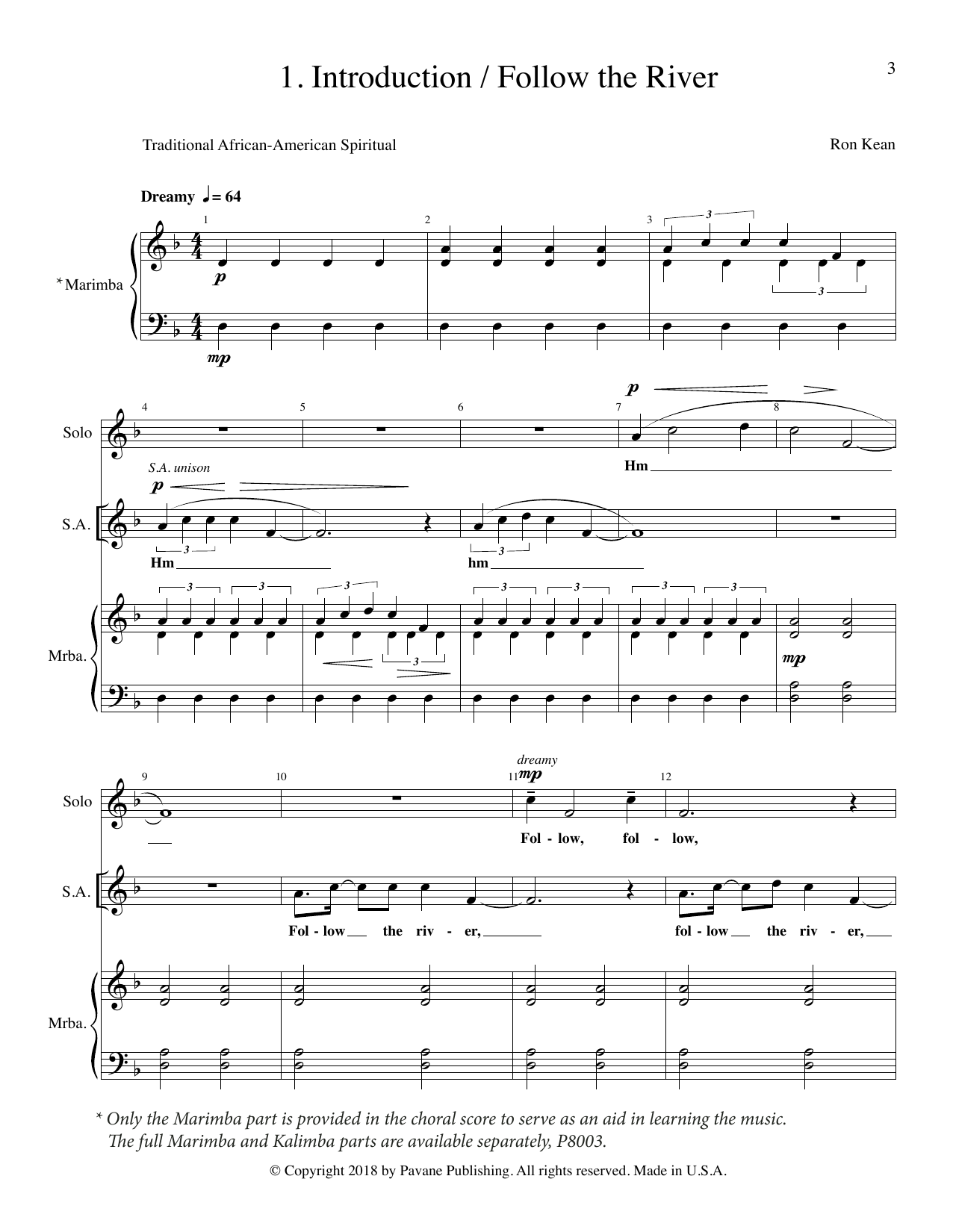 Ron Kean The Journey of Harriet Tubman sheet music notes and chords arranged for SATB Choir