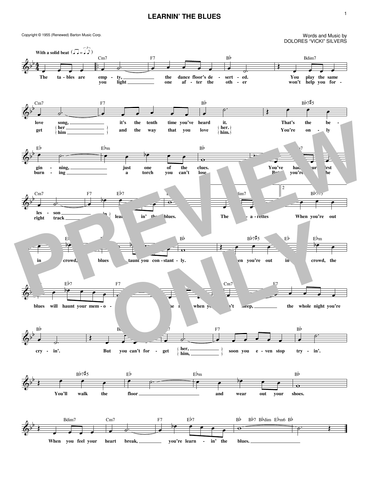 Rosemary Clooney Learnin' The Blues sheet music notes and chords arranged for Easy Guitar