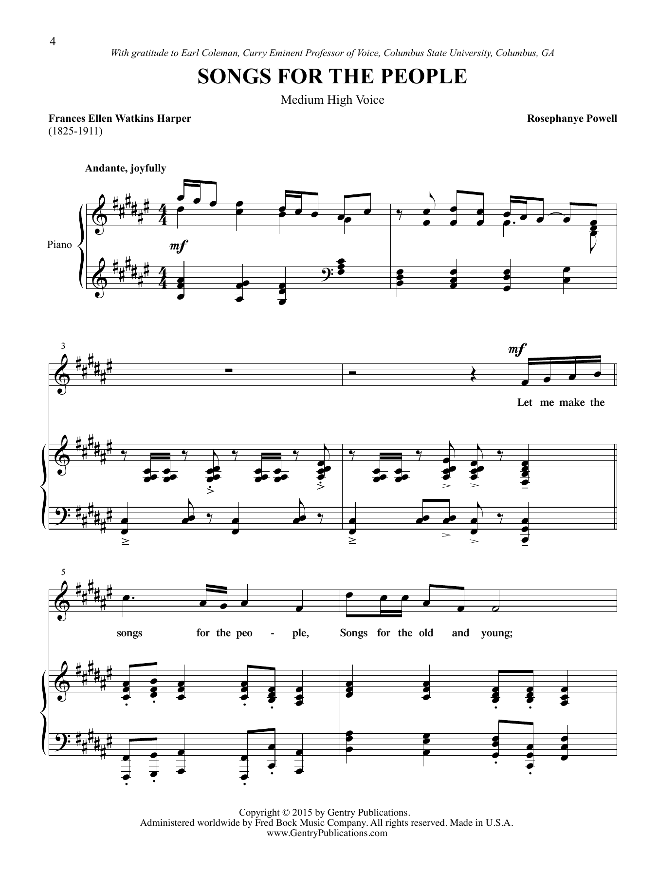Rosephanye Powell Miss Wheatley's Garden (Medium High Voice) sheet music notes and chords arranged for Piano & Vocal