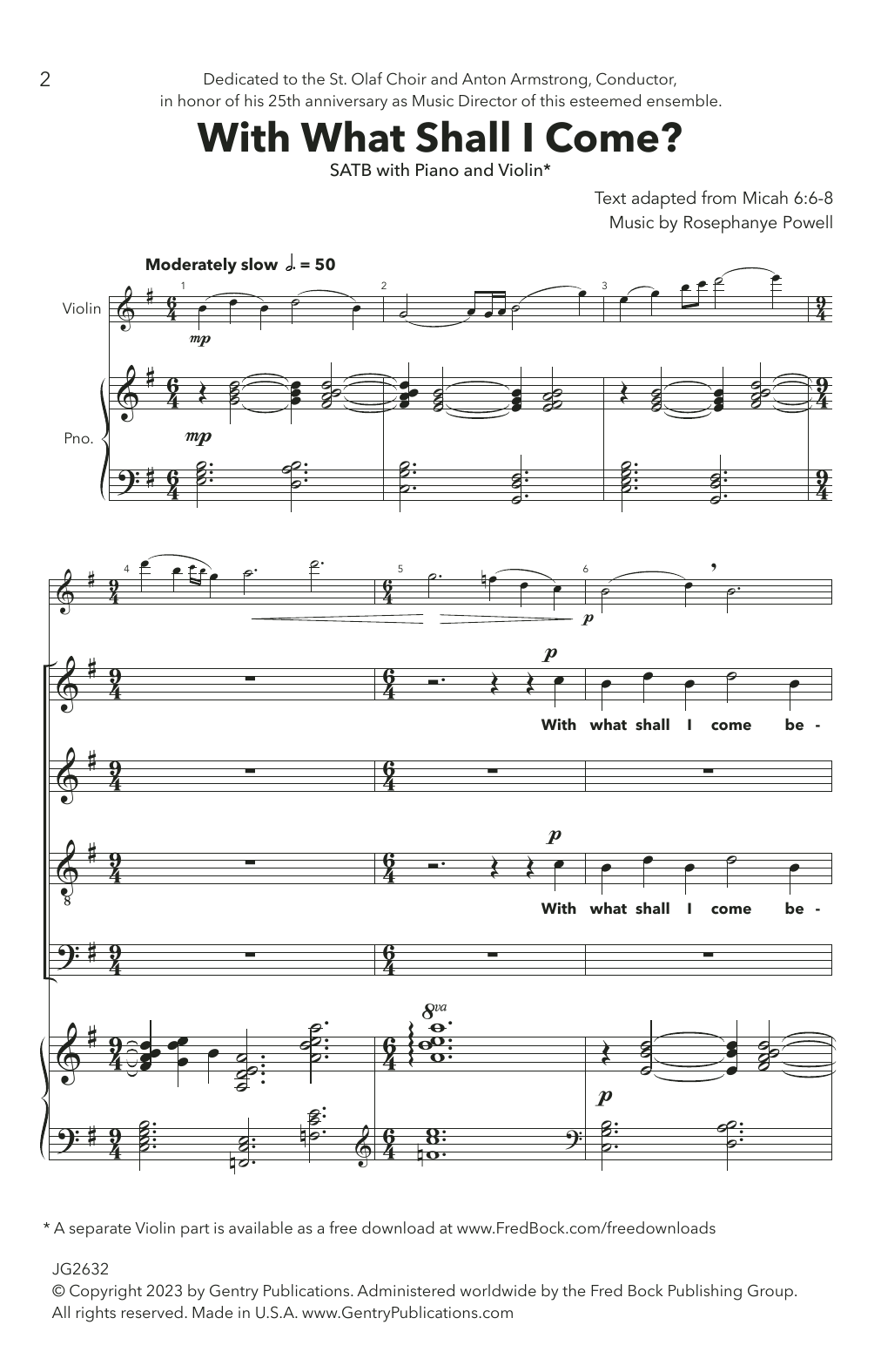Rosephanye Powell With What Shall I Come? sheet music notes and chords arranged for SATB Choir