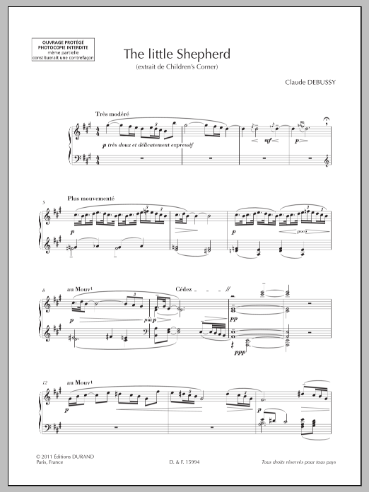 Roy Howat The Little Shepherd sheet music notes and chords arranged for Piano Solo