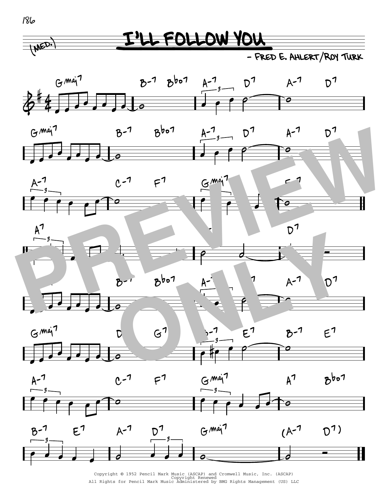 Roy Turk I'll Follow You sheet music notes and chords arranged for Real Book – Melody & Chords
