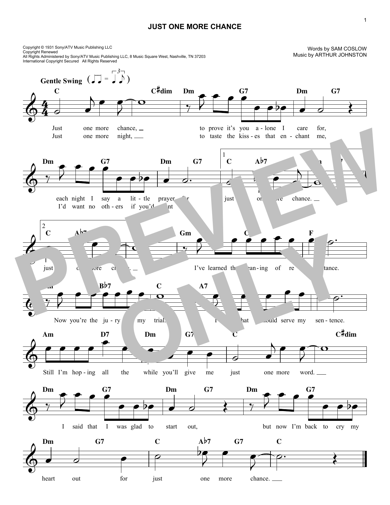 Ruby Braff Just One More Chance sheet music notes and chords arranged for Lead Sheet / Fake Book