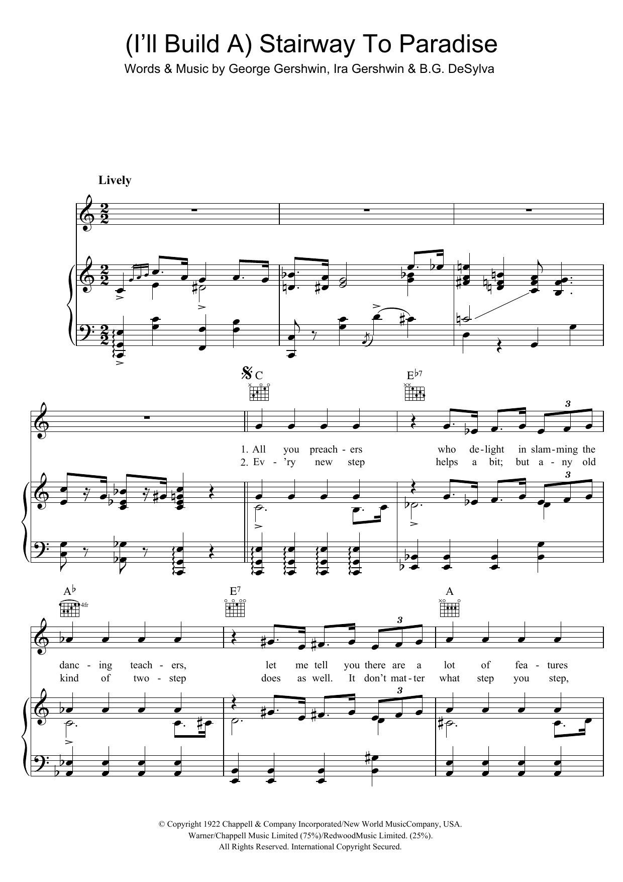 Rufus Wainwright I'll Build A Stairway To Paradise sheet music notes and chords arranged for Piano, Vocal & Guitar Chords