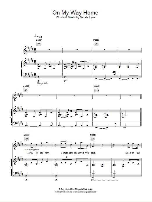 Rumer On My Way Home sheet music notes and chords arranged for Piano, Vocal & Guitar Chords