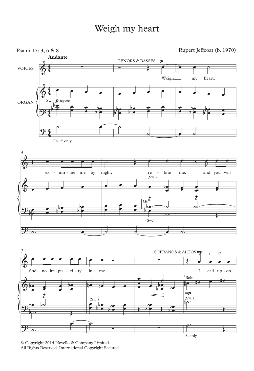 Rupert Jeffcoat Weigh My Heart sheet music notes and chords arranged for Piano, Vocal & Guitar Chords