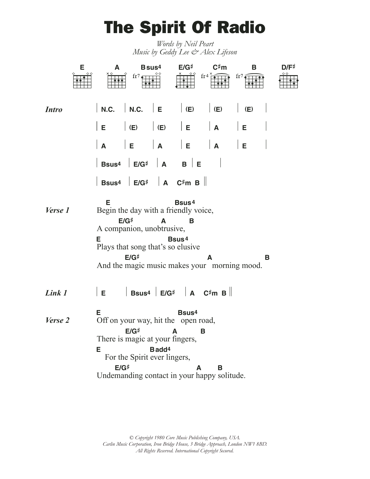Rush The Spirit Of Radio sheet music notes and chords arranged for Drums Transcription