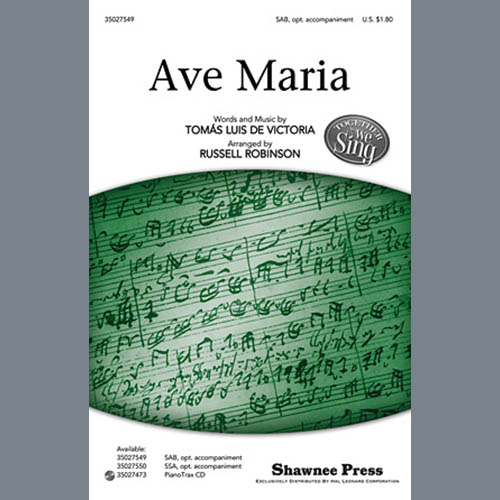 Easily Download Russell Robinson Printable PDF piano music notes, guitar tabs for  SSA Choir. Transpose or transcribe this score in no time - Learn how to play song progression.