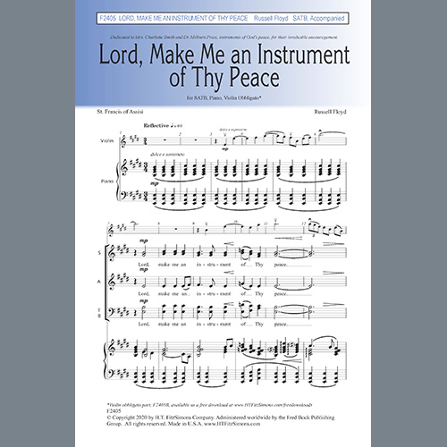 Easily Download S. Russell Floyd, III Printable PDF piano music notes, guitar tabs for  SATB Choir. Transpose or transcribe this score in no time - Learn how to play song progression.