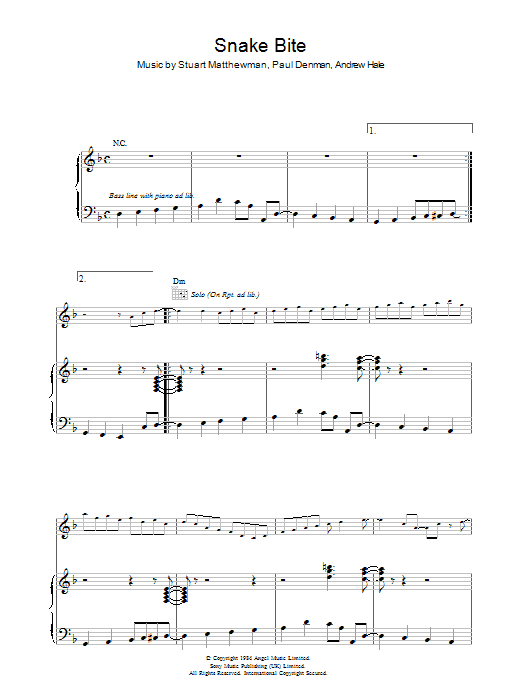 Sade Snake Bite sheet music notes and chords arranged for Piano, Vocal & Guitar Chords