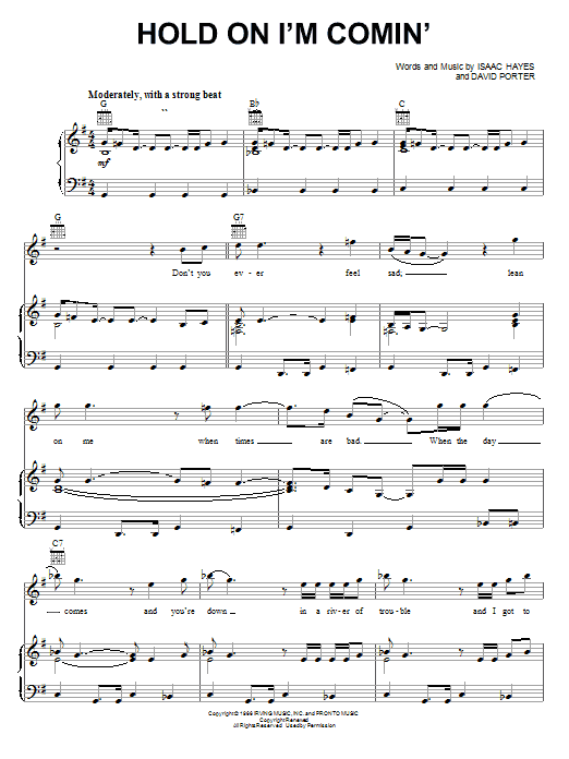 B.B. King & Eric Clapton Hold On I'm Comin' sheet music notes and chords arranged for Guitar Tab (Single Guitar)