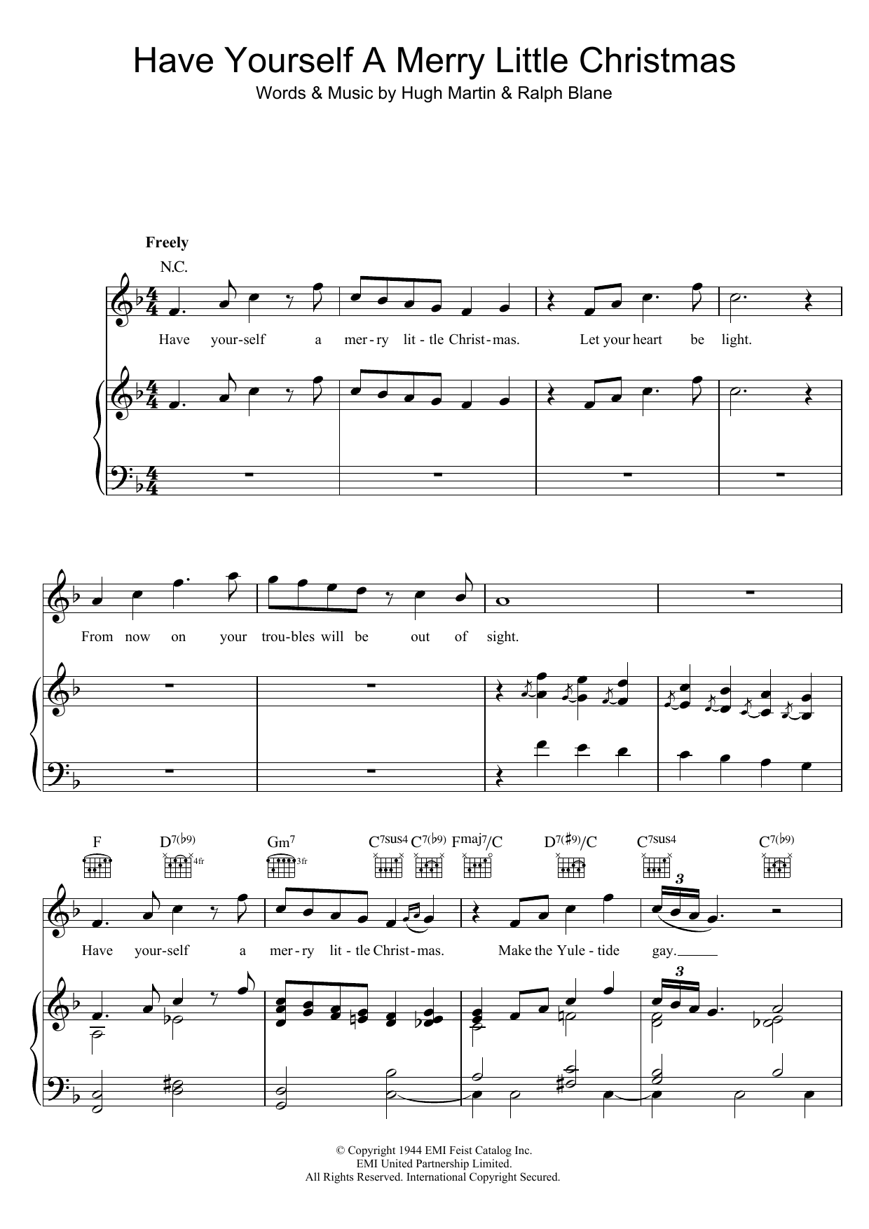 Sam Smith Have Yourself A Merry Little Christmas sheet music notes and chords arranged for Piano, Vocal & Guitar Chords