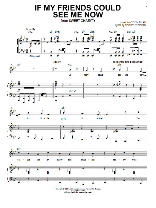 Sammy Davis, Jr. If My Friends Could See Me Now sheet music notes and chords arranged for Piano & Vocal