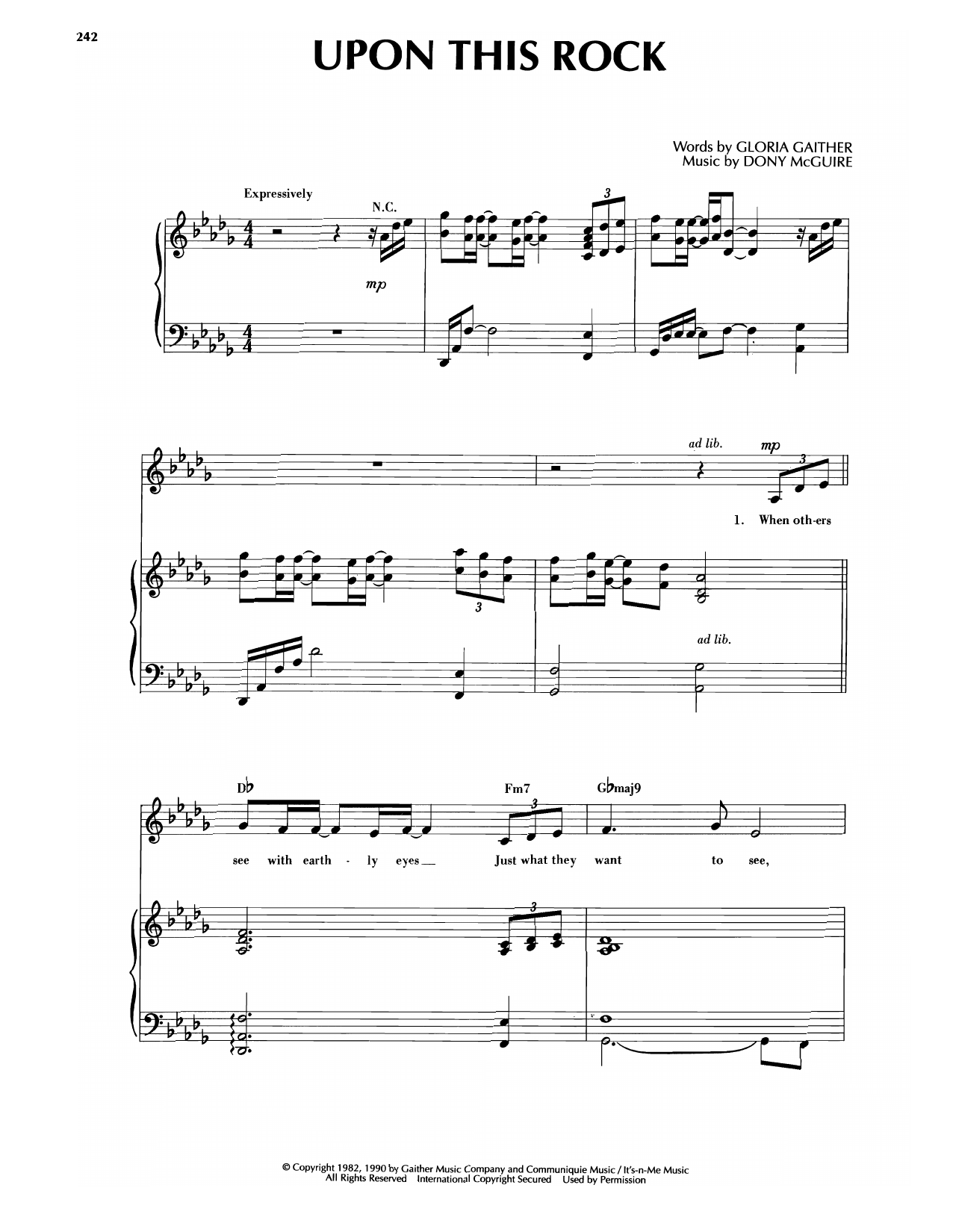 Sandi Patti Upon This Rock sheet music notes and chords arranged for Piano & Vocal