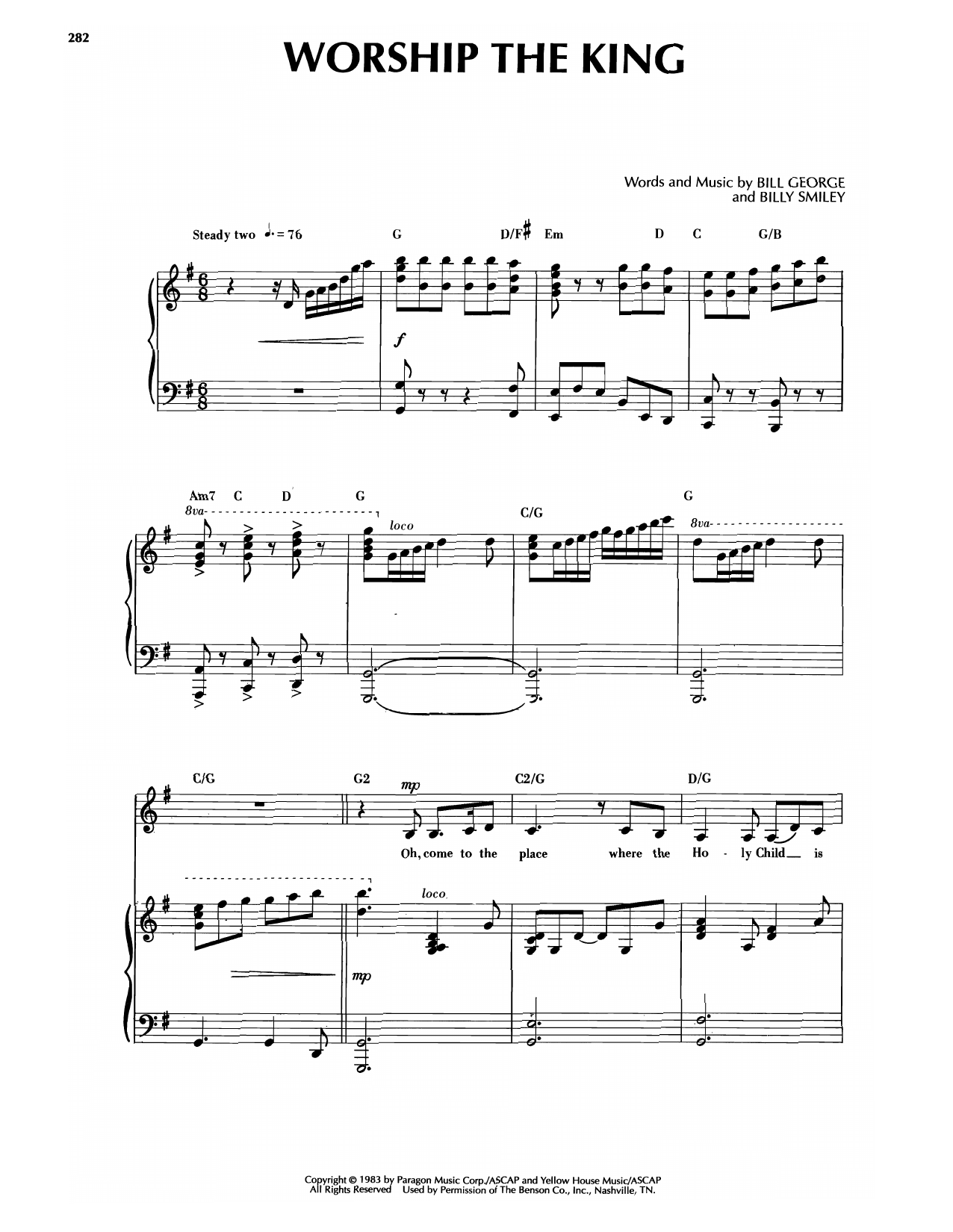 Sandi Patti Worship The King sheet music notes and chords arranged for Piano & Vocal