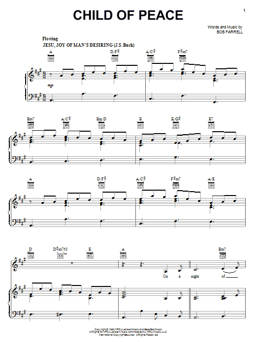 Sandi Patty Child Of Peace sheet music notes and chords arranged for Piano, Vocal & Guitar Chords (Right-Hand Melody)