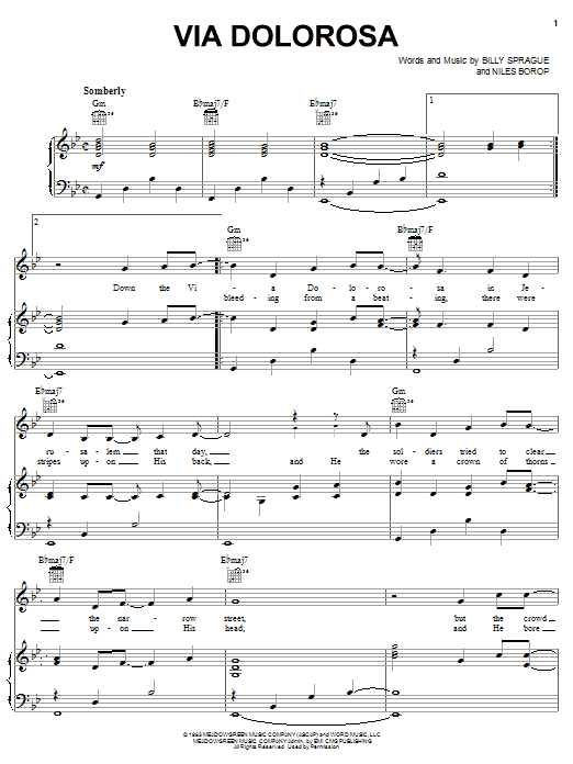 Sandi Patty Via Dolorosa sheet music notes and chords arranged for Solo Guitar