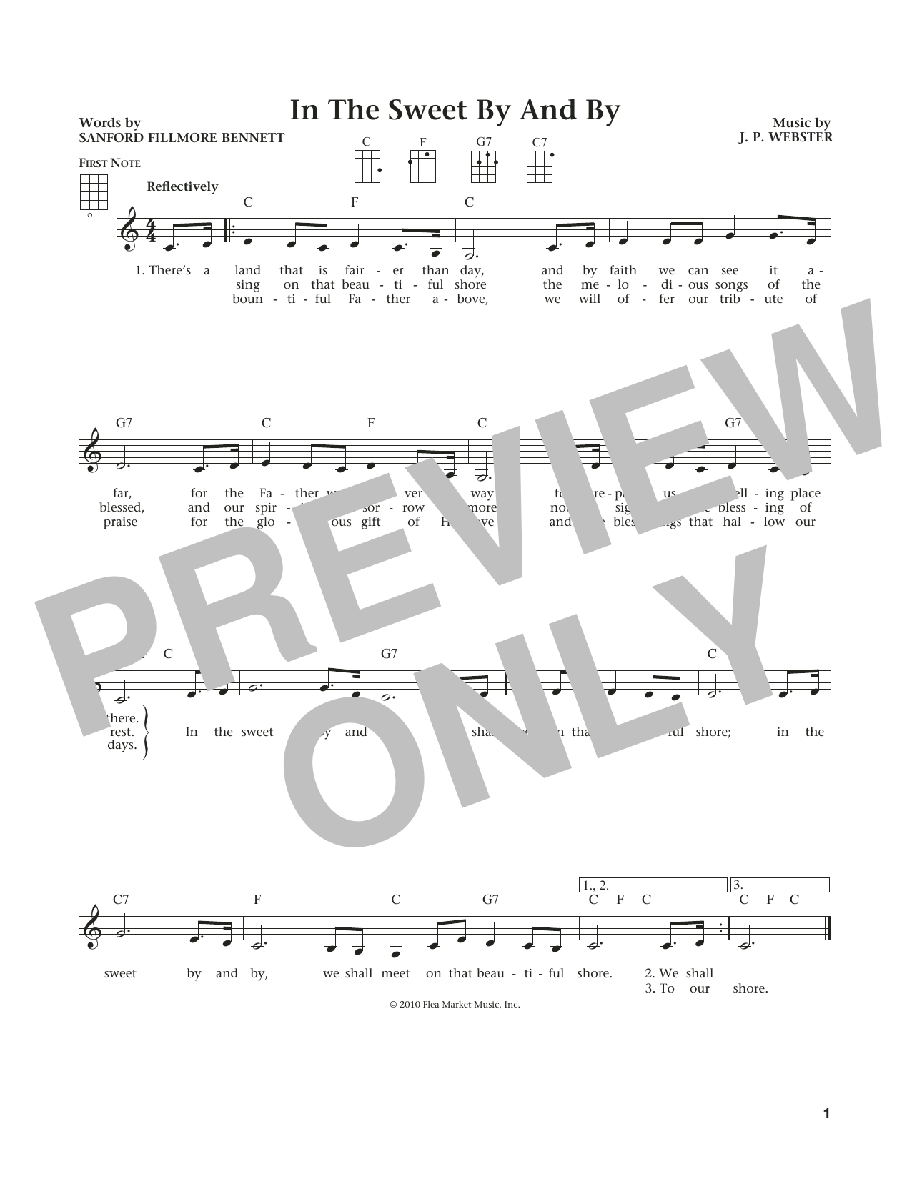 Sanford Fillmore Bennett Sweet By And By (from The Daily Ukulele) (arr. Liz and Jim Beloff) sheet music notes and chords arranged for Ukulele