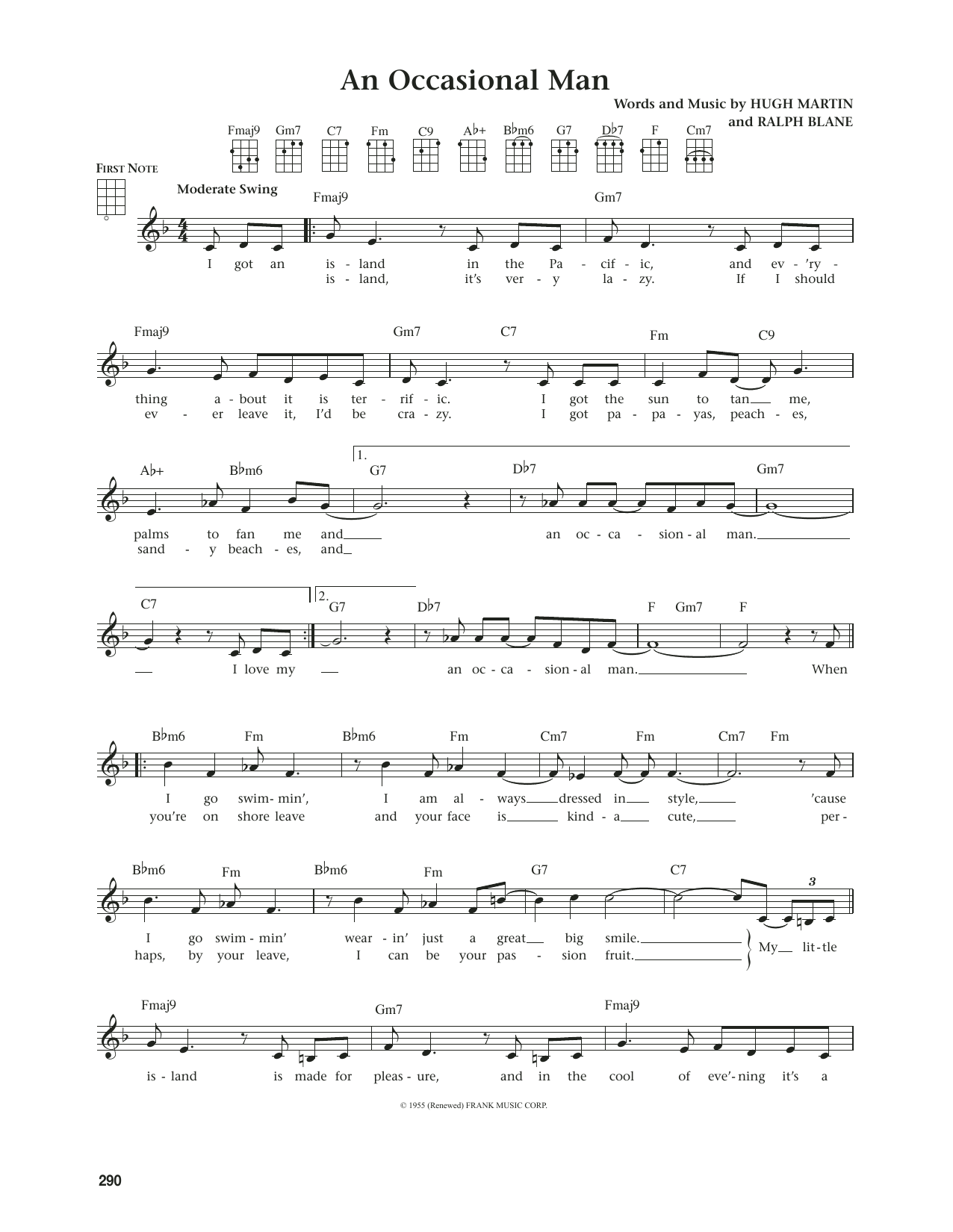 Sarah Vaughan An Occasional Man (from The Daily Ukulele) (arr. Jim Beloff) sheet music notes and chords arranged for Ukulele